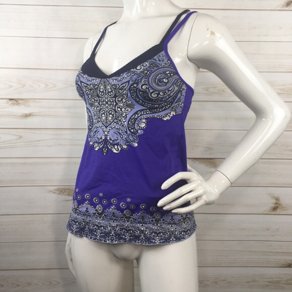 Athleta Paisley Strappy Swim BraTank Tankini